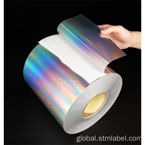 Holographic Pp Self Adhesive Label Plain Laser BOPP Water Based Permanent Yellow Glassine Supplier